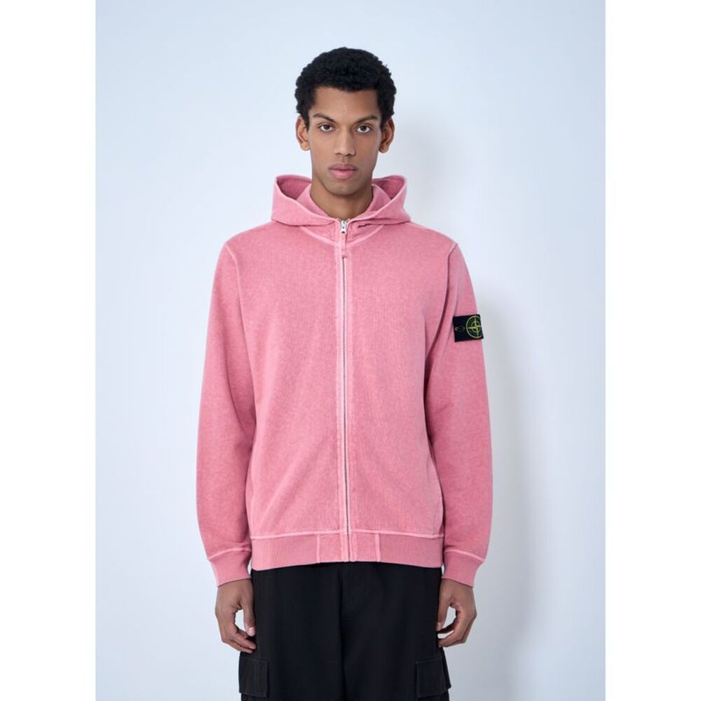 Stone Island Men Logo Patch Hooded Sweatshirt - Picture 1 of 6